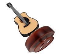 ibasenice Boîte à Musique à Mélodie à Remontage de Guitare Miniature en Plastique et Métal, Style Vintage Européen, Décoration de Table pour Anniversaire ou Maison