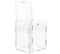 ibasenice Boîte à Reptile en Acrylique Haute Dureté, Facile à Observer, Forme Simple, pour Reptiles et Geckos, Habitat Transparent pour Terrarium Sécurisé