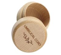 ibasenice Boîte à Souvenirs Facile à Utiliser de Cordon Ombilical en Bois, Petit Organisateur Polyvalent pour Shower et Nouveaux Parents Garçons