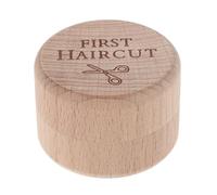 ibasenice Boîte à souvenirs « Première étape de béb頻 : Boîte de présentation pour souvenirs de bébé - en bois pour collectionner les de la première coupe de cheveux de - 5 x 5 x 3,5 cm