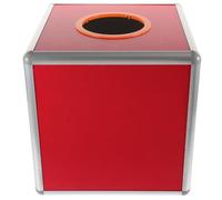 ibasenice Boîte à Tombola Rouge en Alliage D'aluminium Carré Multifonction pour Urne Parti et Boîte à Dons pour Jeux D'ambiance et Tirages Sort Couleur