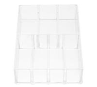 ibasenice Boîte de Rangement Cosmétique pour Organiser le Maquillage Multifonctionnelle en Acrylique 7 Compartiments et Clapets Amovibles à Domicile