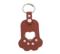 ibasenice Boîte de Rangement des Poils d'animaux Chain de clés de Coiffure pour Chien clés de Souvenir pour Animaux de Compagnie KeepSaking du Souvenir des Animaux médaillon Faux Cuir Brun