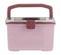 ibasenice Boîte de Rangement Médicale Familiale Portable Compartiments Multiples et Séparateurs avec Poignée Étui de Rangement Pratique pour Urgences à Domicile