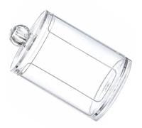 ibasenice Boîte de Rangement Plastique pour Cotons et Gobelets en Papier, Design Moderne, Anti-poussière, Compartiment Rainure, pour Coiffeuse et Usage Quotidien