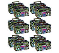 ibasenice Boîtes à Bonbons Rétro Années 80 en Papier Coloré 12 Petites Boîtes Cassette Vintage pour Fête Décorations et Présents Coffret Léger et Résistant pour Biscuits et Emballages