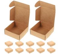 ibasenice Boîtes D'emballage en Papier Kraft Robustes et Faciles à Assembler Lot de 15 Trou de Cœur pour Chocolats et Savons Artisanaux en Boutique