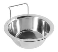 ibasenice Bol Suspendu pour Chat et Petits Animaux Acier Inoxydable Bol Amovible Facile à Nettoyer Support Fer Robuste Résistant Chaleur Distributeur pour Animaux de Compagnie