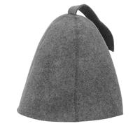 ibasenice Bonnet de Sauna Russe Traditionnel en Feutre de Laine Naturelle Gris Bonnet Unisexe à Séchage Rapide Chapeau de Bain Absorbant pour Spa Hammam et Sauna Sec Protection
