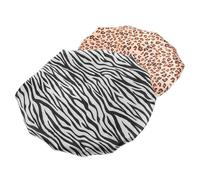 ibasenice Bonnets de Bain Satin Double Couche Lot de 2 pour Adultes Imperméables Élastiques et Confortables pour Maquillage Cuisine