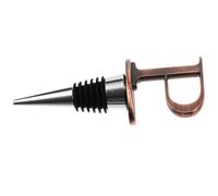 ibasenice Bouchon de Bouteille en Silicone Réutilisable Design Unique, Alliage de Zinc, Finition Soignée, pour Sceller et Conserver le Vin