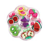 ibasenice Boucles D’oreilles à Clip Fruits En Pâte Polymère Multicolores, 7 Paires, Sans Perçage, Accessoires Bijoux Pour Filles, Mode Originale Et Légère, Présent Usage Quotidien