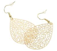ibasenice Boucles D’oreilles Pendantes Rétro de Feuille et Goutte, Alliage Métal Doré Vrai, Légères et Délicates, pour Femmes et Filles, Usage Quotidien et Occasions Spéciales, Pack 2 Paires