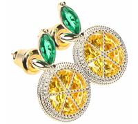 ibasenice Boucles D'oreilles Fruit Citron Pendantes Gouttes Auriculaires en Alliage Léger pour Femmes Été Mode Bijou Mignon Couleur Citron Jaune Petit Modèle