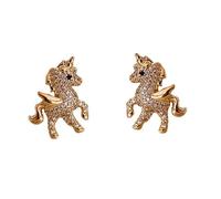 ibasenice Boucles D'oreilles Licorne à Clous Dorées, Bijoux Minimalistes En Métal Pour Femmes Et Adolescentes, Petites Boucles D'oreilles Anniversaire Et Usage Quotidien, Design Classique Et Léger