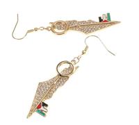 ibasenice Boucles D'oreilles Pendantes en Acier Inoxydable Design Carte et Motif Pastèque, Alliage de Zinc, Éclat Brillant, pour Fêtes et Occasions Diverses