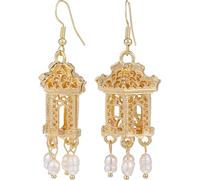 ibasenice Boucles D'oreilles Pendantes Romantiques Élégante de Bijoux D'oreilles pour Femmes en Métal Doré, Style Contemporain, Adaptées pour Banquet et Fête