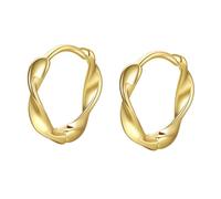 ibasenice Boucles Oreilles Femme Créoles Ondulées Design Simple Élégant Accessoires de Mode Confortables