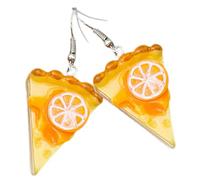 ibasenice Boucles Oreilles Pendantes Créatives Gâteau Mousse Orange Accessoires Mode Drôles pour Femmes Légères et Confortables pour Cadeaux et Occasions Quotidiennes
