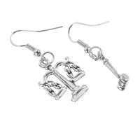ibasenice Boucles Oreilles Pendantes Justice Inoxydable pour Femmes Bijoux Durables Cadeau Avocat Accessoires Mode pour Études de Droit et Professionnelles
