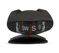 ibasenice Boussole Automatique pour Voiture Inclinomètre Précis en Abs, Compas Autobloquant Noir pour Tableau de Bord, pour Voyages et Road Trips