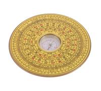 ibasenice Boussole Chinoise Portable Alliage Petite Boussole Métallique Ancienne Outil Feng Shui Traditionnel pour Décoration et Collection Ornement de Bureau Compact et