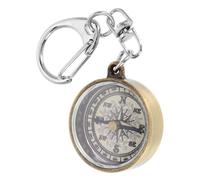 ibasenice Boussole Porte-clés Vintage Alliage Cuivre-Zinc Navigation Multifonctionnelle pour Randonnée Camping et Usage Extérieur Accessoire Portable avec Crochet pour à Dos