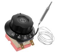 ibasenice Bouton de Commande du Thermostat 2 Rouge, Régulateur de Température Thermostatique 60-200°C 16A, Remplacement pour Appareil de Cuisson et Friteuse à Air