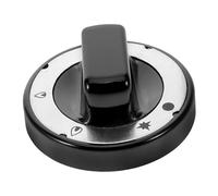 ibasenice Bouton de Vanne du Brûleur Gazinière en Abs Noir Résistant à Haute Température Design Moderne pour Remplacement des Boutons de Commande de Gaz