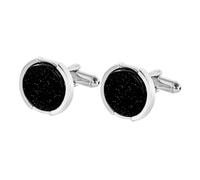 ibasenice Boutons De Manchette Ronds Noirs en Alliage pour Chemises Habillées Homme, Style Français, Élégants Et Solide, pour Tenue Cérémonie Et Affaires, Accessoire Mode Homme Sophistiqué