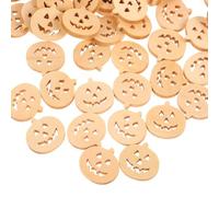 ibasenice Boutons en Bois Citrouille Accessoires Uniques et Classiques 100 Pièces pour Couture et Décoration DIY pour Vêtements et Travaux Manuels la Maison