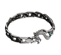 ibasenice Bracelet Dragon Homme En Alliage De Zinc Robuste, Couleur Acier, Style Totem, Bijou Masculin Pour Poignet Quotidien, Décoration Nouvel An, Design Ouvragé Solide