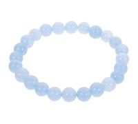 ibasenice Bracelet En Perles De Cristal Naturel, Extensible, En Pierre D’aigue-marine 8mm, Unisexe, Bijou Décoratif Pour Poignet, Femme Et Homme, Usage Fête Et Quotidien, Taille Ajustable