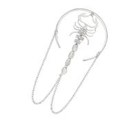 ibasenice Bracelet Manchette Ajustable Argent avec Pierres Brillantes Scorpion Style Gothique pour Femme Bracelet Géométrique Créatif et Vintage Accessoire Chic et Confortable