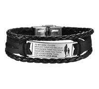 ibasenice Bracelet Punk en Cuir Réglable pour Homme Style Rock Acier Inoxydable Anticorrosion Présent Fils de Maman Accessoire Mode pour Fêtes et Quotidien