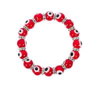 ibasenice Bracelet Style Mauvais Œil Exotique Pour Femme, Perles En Verre Rouge, Accessoire De Décoration De Poignet, Bijou Chic Pour Plage Et Rue, Taille Unique