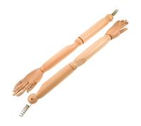 ibasenice Bras Articulé avec Articulation Flexible pour Mannequin en Bois Beige Main de Mannequin Réaliste Pièces de Rechange pour Cours d'art et Vitrines pour Poupée