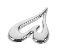 ibasenice Broche à Revers de Cœur Argentée Épingle de Sûreté Élégante pour Femmes et Hommes Accessoire Mode Léger Compatible Vestes et Costumes Décoration pour Tenue Habillée