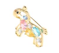 ibasenice Broche Cheval Zodiaque Cristal Petite Broche Animalière Métallique Symbole de Fortune Accessoire Décontracté pour Manteau et Chapeau
