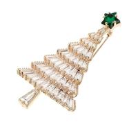 ibasenice Broche Élégante en Alliage Léger Or Zircon, Épingle Confortable et Facile à Porter pour Décoration de Couronne Festive ou Mariage