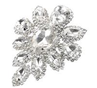 ibasenice Broche Élégante en Métal et Cristal Corsage Délicat pour Mariage Accessoire Vintage pour Dame Décoration de Bouquet et Tenue de Demoiselle Honneur