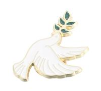 ibasenice Broche Oiseau de Paix Élégante avec Rameau Olivier Épingle Animale pour Femmes et Hommes Accessoire Polyvalent pour Manteaux Sacs et Trousses Symbole Harmonie et Liberté
