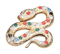 ibasenice Broche Serpent Vintage Alliage avec Cristaux Décorative pour Femme Broche Animalière Élégante