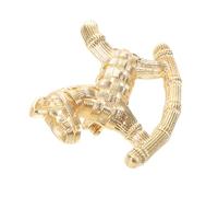 ibasenice Broche Vintage Forme Cheval en Cuivre Doré, Broche Délicate pour Femme, Épingle Costume Zodiacale, Accessoire Mode pour Manteau, Mariage et Événements Extérieurs, Style Européen