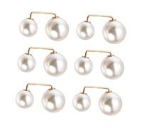 ibasenice Broches En Fausses Perles En Alliage, Épingles De Sûreté Pour Femmes, Accessoires Vestimentaires Décoratifs, Usage Col Et Jupe, Lot De 6 Pièces Blanc Perle, Forme Droite Petit Et Grand