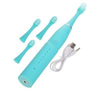 ibasenice Brosse à Dents Électrique pour Garçon et Filles Étanche Portable Rechargeable en ABS et Microfibre Brosse à Dents Pratique de Dessin Animé Bleue Accessoire pour Soins