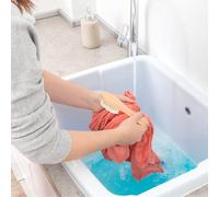 ibasenice Brosse à Linge Poils Naturels de Chèvre pour Tissus Délicats Brosse Détachante Douce pour Vêtements Coton Lin Maille et Tissus Fragiles