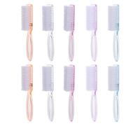 ibasenice Brosse de Nettoyage pour Ongles Poignée Longue, 10 Pièces, Poils en Nylon Résistants, Multi-usages pour Nettoyer les Meubles de Patio Salle de Bain