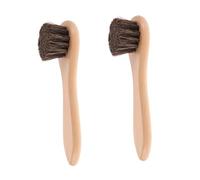 ibasenice Brosse de Toilettage Douce pour Petits Animaux 2pcs avec Manche en Bois, Brosse Spéciale pour Lapins, Cochons D'inde et Hamsters, Usage Polyvalent pour Bain et Massage