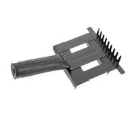 ibasenice Brosse de Toilettage Équin Noire Épaisse avec Peigne Métallique Ergonomique Outil Antidérapant pour Mue et Massage Nettoyage Facile des Poils de Chevaux